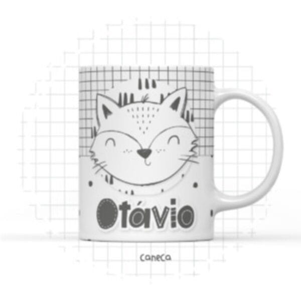 Arte Digital Caneca Raposo Escandinavo
