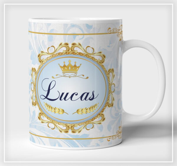 Arte Digital Caneca Realeza Menino