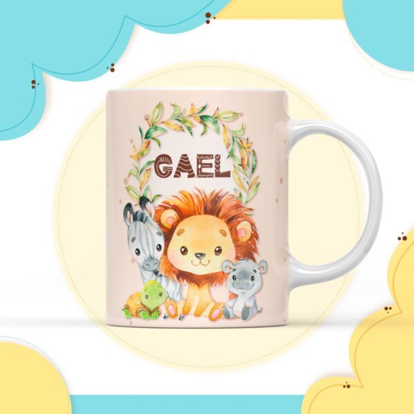 Arte Digital Caneca Safari Menino