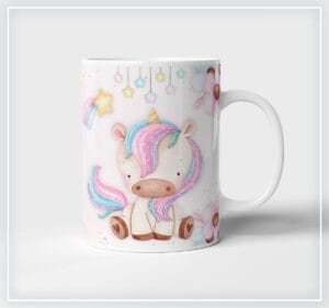 Arte Digital Caneca Unicórnio Neutro