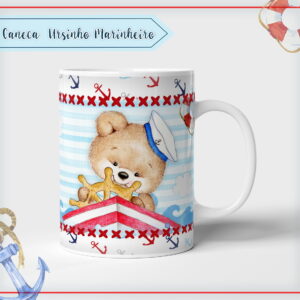 Arte Digital Caneca Ursinho Marinheiro - Arquivo Digital 5 Arte Digital Caneca Ursinho Marinheiro - Arquivo Digital