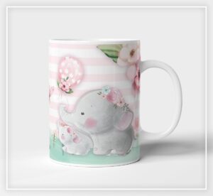 Arte Digital Elefantinha Baby para Caneca