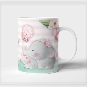 Arte Digital Elefantinha Baby para Caneca