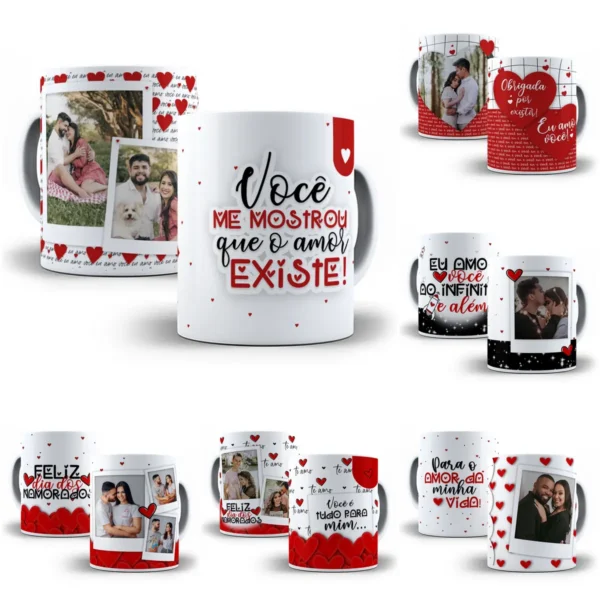 Arte Digital para Caneca do Dia dos Namorados