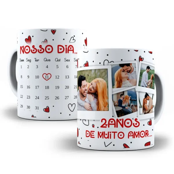 Arte Digital para Caneca do Dia dos Namorados