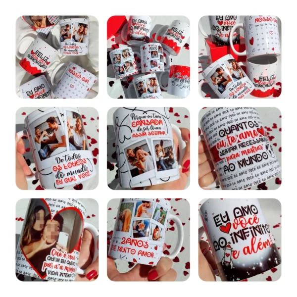 Arte Digital para Caneca do Dia dos Namorados