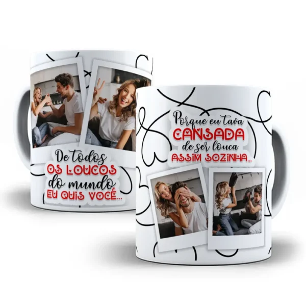 Arte Digital para Caneca do Dia dos Namorados