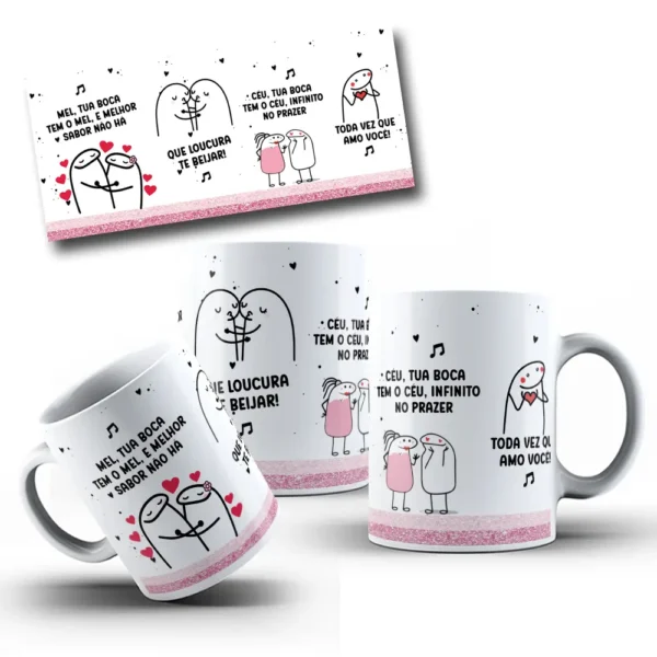 Arte Digital para Caneca Mel Tua Boca Saboroso