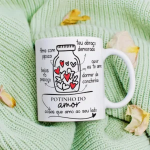 Arte Digital Potinho do Amor para Canecas em JPG