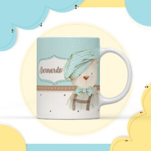 Arte Digital Ursinho Vintage para Caneca - Arquivo Digital