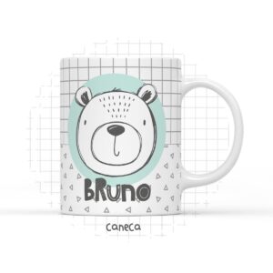 arte digital urso escandinavo arquivo digital caneca