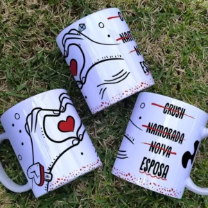 Arte Editável para Caneca - De Namorada a Noiva