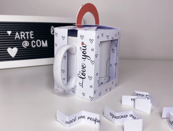 Arte Editável para Caneca Dia dos Namorados