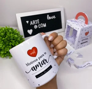 Arte Editável para Caneca Dia dos Namorados