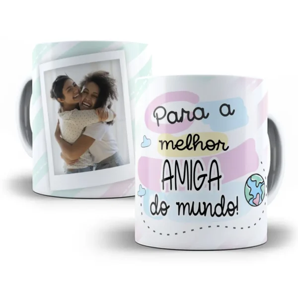Arte Para A Melhor Amiga Do Mundo Sublimacao Caneca