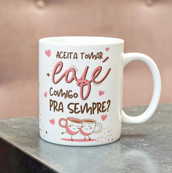 Arte Para Caneca Casamento Cafe Comigo Para Sempre 3