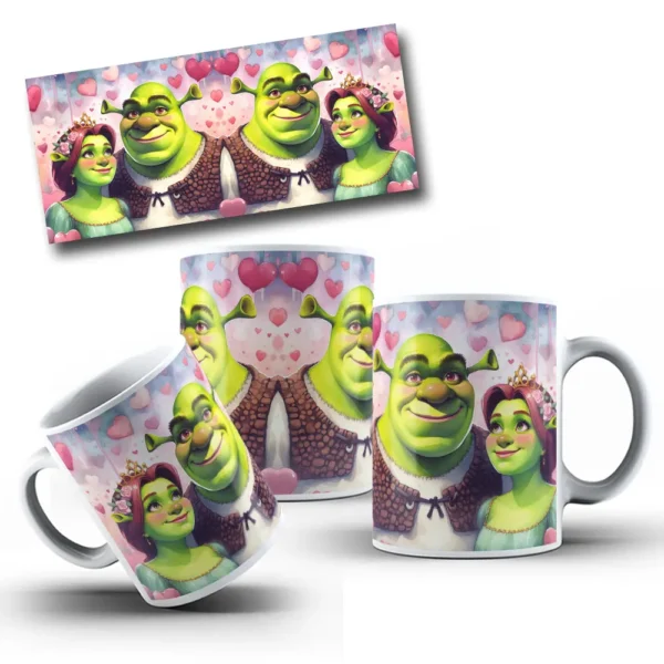 Arte para Caneca de Dia dos Namorados - Personagens PNG