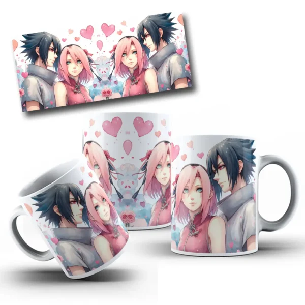 Arte para Caneca de Dia dos Namorados - Personagens PNG