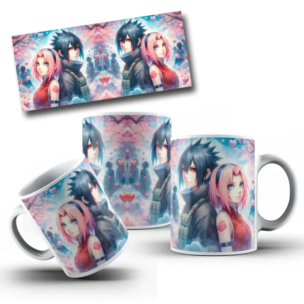 Arte para Caneca de Dia dos Namorados - Personagens PNG