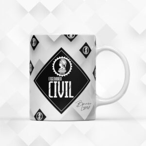 Arte para Caneca Engenharia Civil Masculina