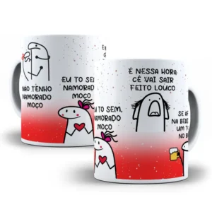 Arte para Caneca Eu Não Tenho Namorado - Corel Draw