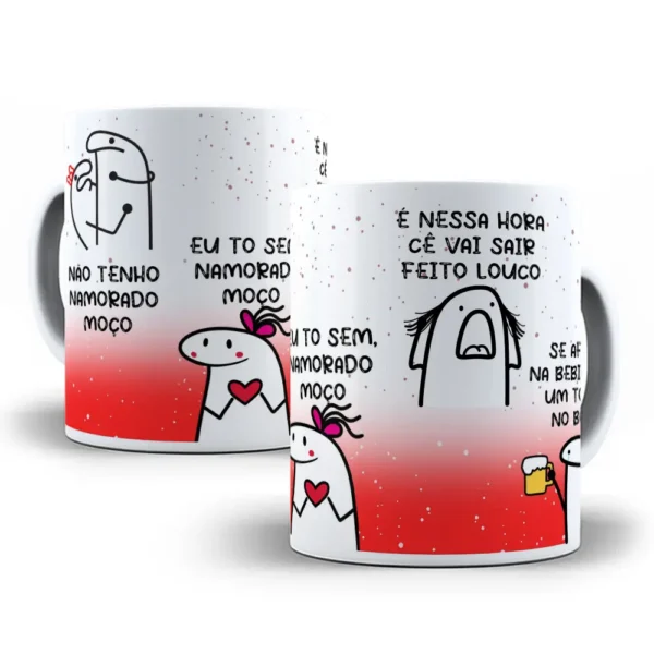 Arte para Caneca Eu Não Tenho Namorado - Corel Draw