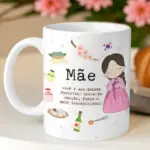 Arte para Caneca - Homenagem a Mãe e Dramas Coreanos