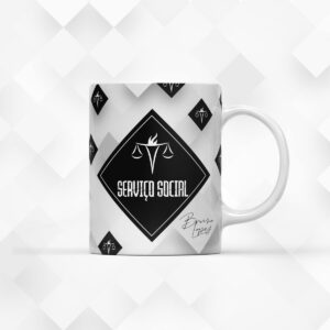 Arte para Caneca Serviço Social Masculina