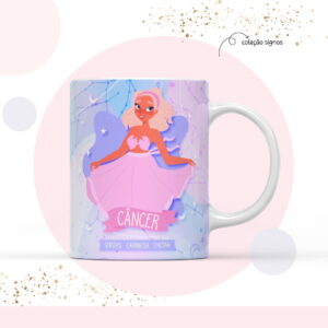Arte para Sublimação Caneca Signo Câncer