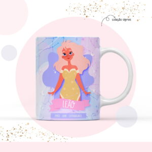 Arte para Sublimação Caneca Signo Leão