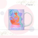 Arte para Sublimação Caneca Signo Peixes