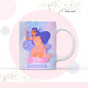 Arte para Sublimação Caneca Signo Touro