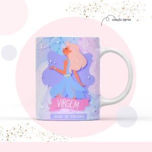 Arte para Sublimação Caneca Signo Virgem