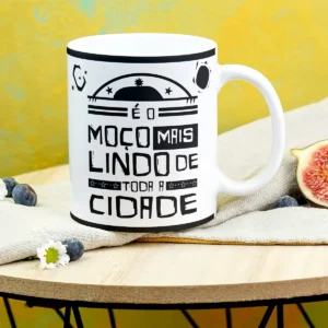 Arte Romântica para Caneca Dia dos Namorados Xilogravura