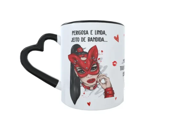 Arte Sublimática para Caneca - Perigosa e Linda