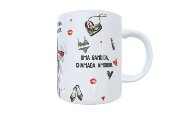 Arte Sublimática para Caneca - Perigosa e Linda