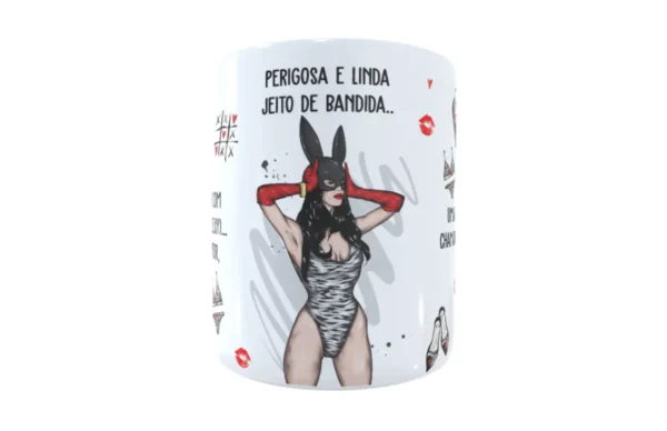 Arte Sublimática para Caneca - Perigosa e Linda