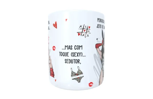 Arte Sublimática para Caneca - Perigosa e Linda