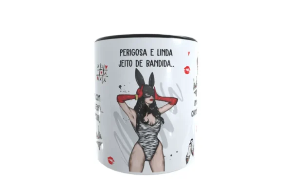 Arte Sublimática para Caneca - Perigosa e Linda