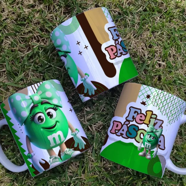 Artes 3D para Canecas de Páscoa - Kit Completo