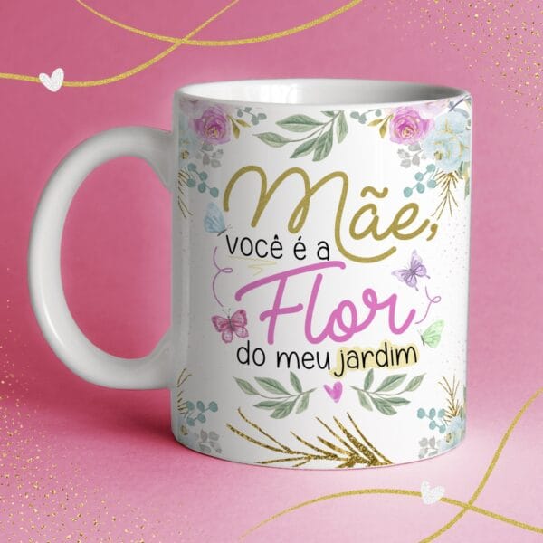 Artes Caneca Alfabeto Floral Especial Dia das Mães + Frases - Imagem 7