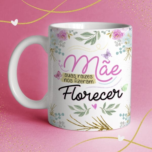 Artes Caneca Alfabeto Floral Especial Dia das Mães + Frases - Imagem 6
