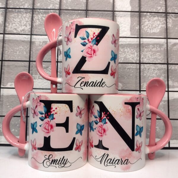 Artes Caneca Alfabeto Floral Especial Dia das Mães + Frases - Imagem 10
