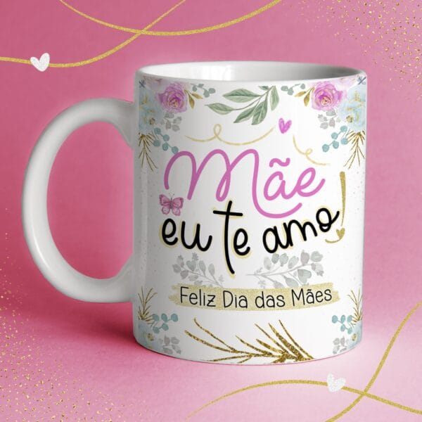 Artes Caneca Alfabeto Floral Especial Dia das Mães + Frases - Imagem 4