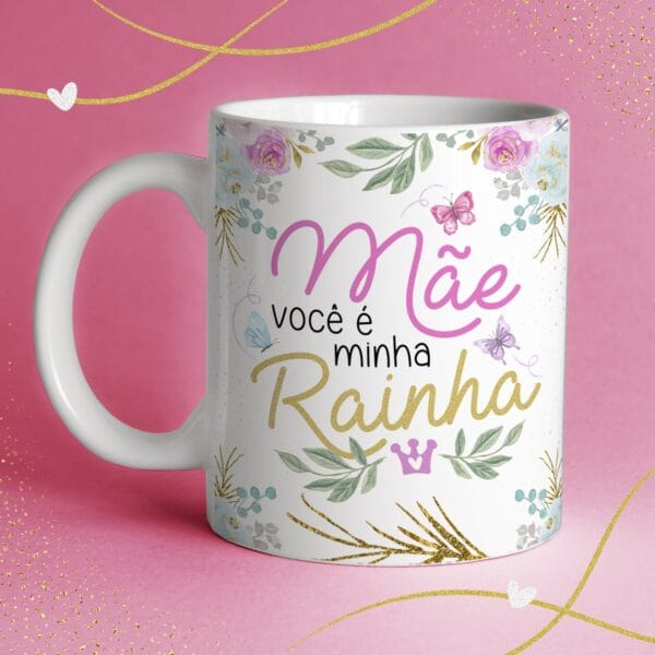 Artes Caneca Alfabeto Floral Especial Dia das Mães + Frases - Imagem 3