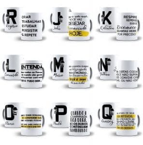 Artes Caneca Alfabeto Masculino Frases Nomes Corel Cdr