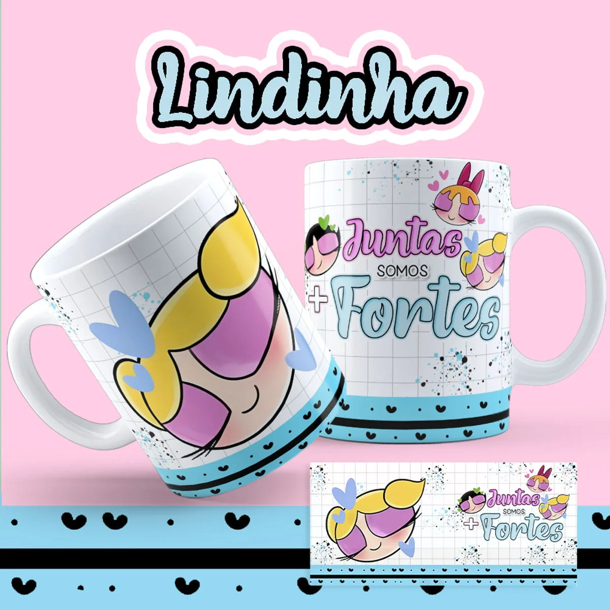 Artes Caneca As Meninas Super Poderosas Amigas e Irmãs 8 Artes Caneca As Meninas Super Poderosas Amigas e Irmãs