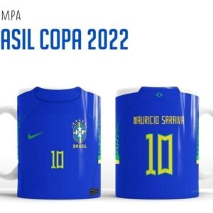 Artes Caneca Brasil Seleção Time Copa Do Mundo 2022