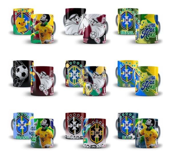 Artes Caneca Copa Do Mundo Qatar 2022 Editáveis Em Photoshop