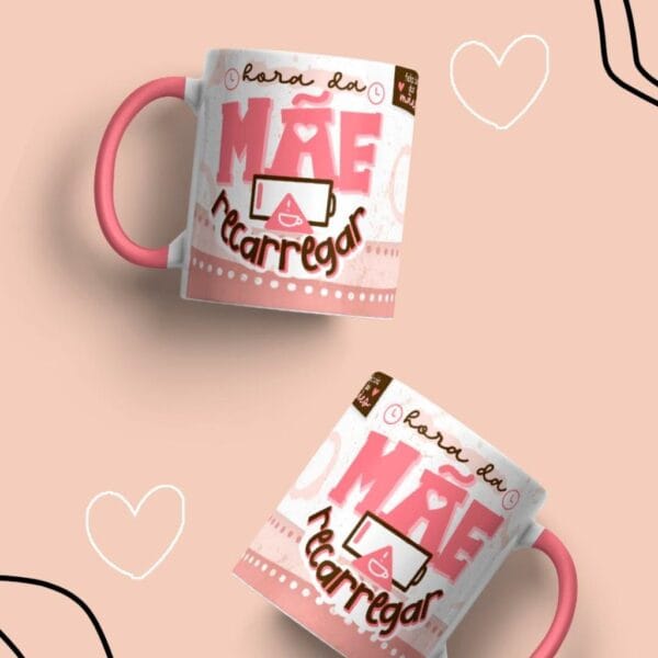 Artes Caneca Dia das Mães Autista Pet Dog Cat Super Mãe Png